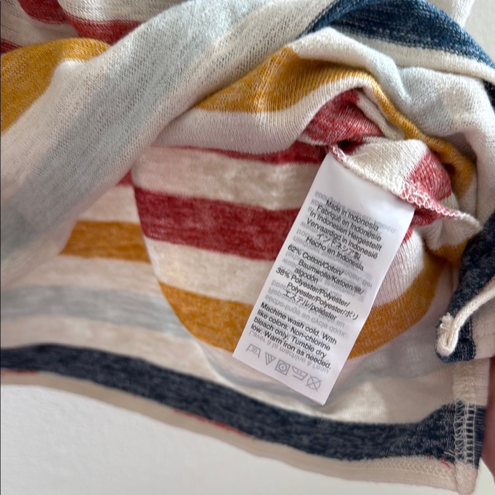 Madewell Striped Short Sleeve Tee in Red, Mustard, Navy & White - Picture 4 of 5